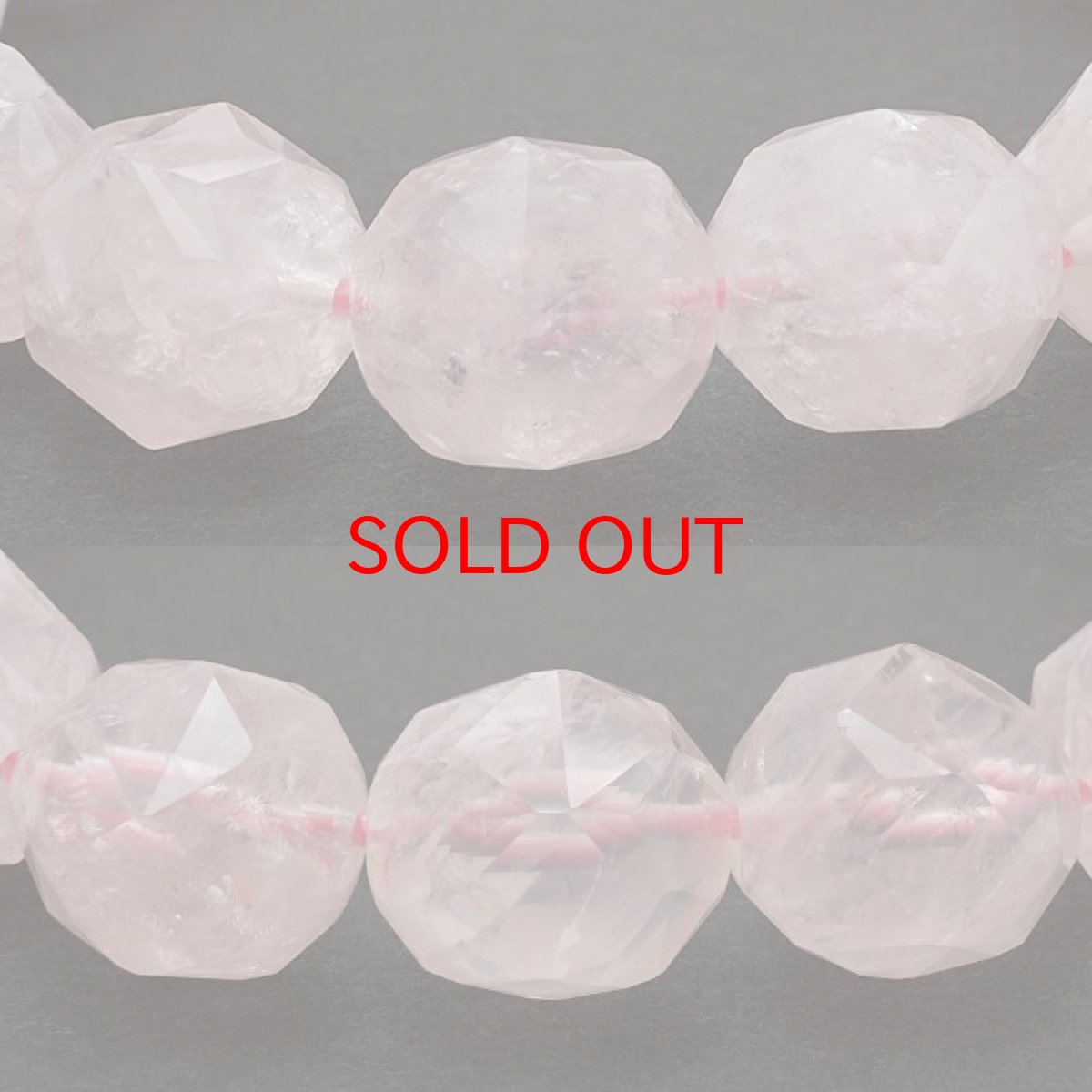 画像2: ローズクォーツ 14mm スターカットブレスレット ブラジル産 Rose Quartz 天然石 パワーストーン カラーストーン (2)