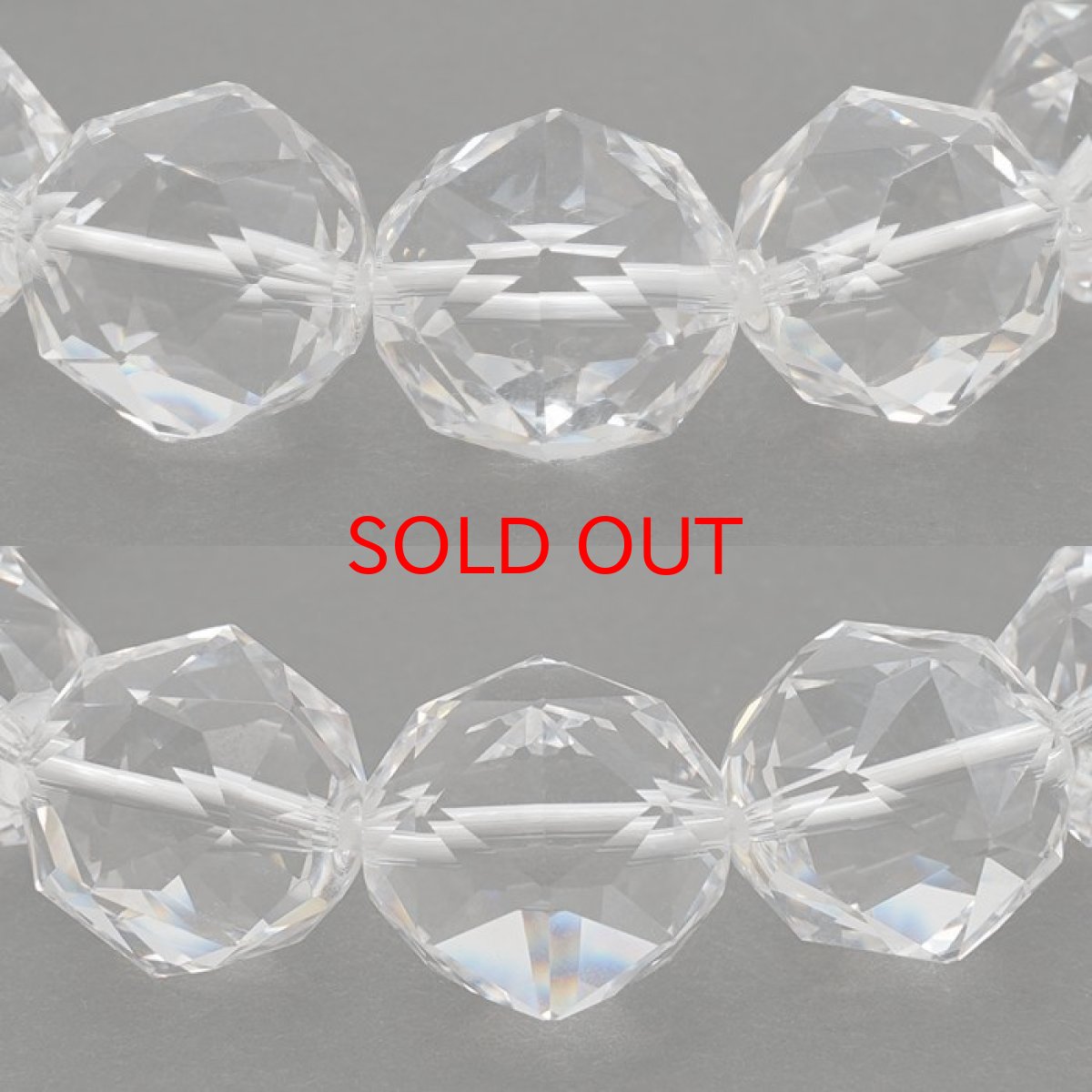 画像2: ブラジル水晶 14mm スターカットブレスレット ブラジル産 Crystal 天然石 パワーストーン カラーストーン (2)