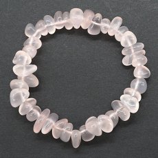 画像3: ローズクォーツ さざれブレスレット 10mm ブラジル産 rose quartz カットブレス 水晶 ラブストーン 浄化 天然石 パワーストーン (3)