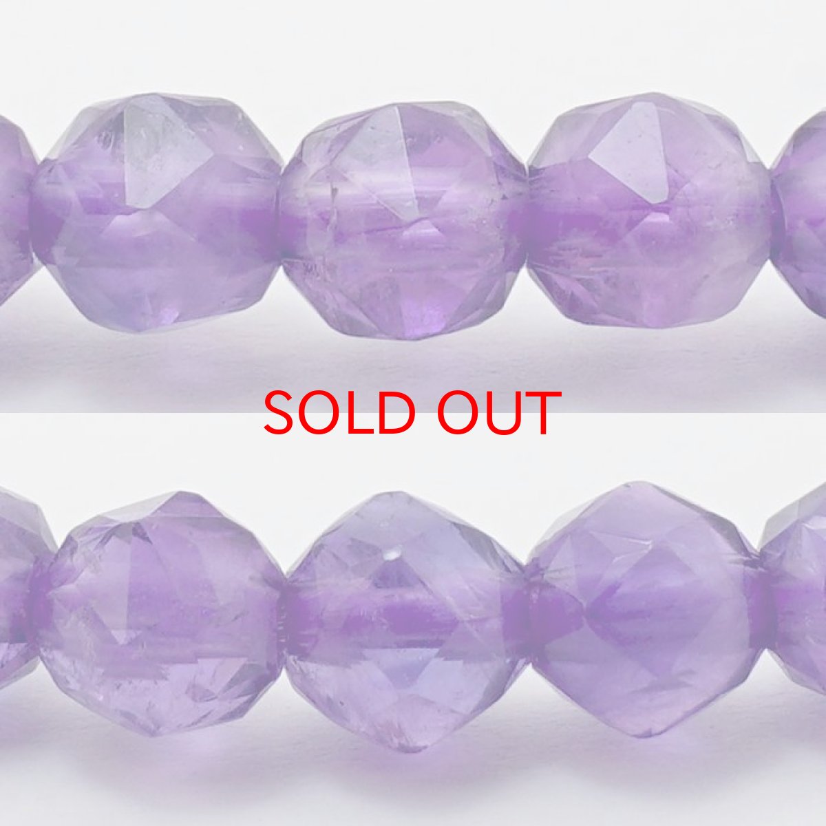 画像2: アメジスト スターカットブレスレット 6mm ブラジル産 紫水晶 Amethyst 天然石 パワーストーン カラーストーン (2)
