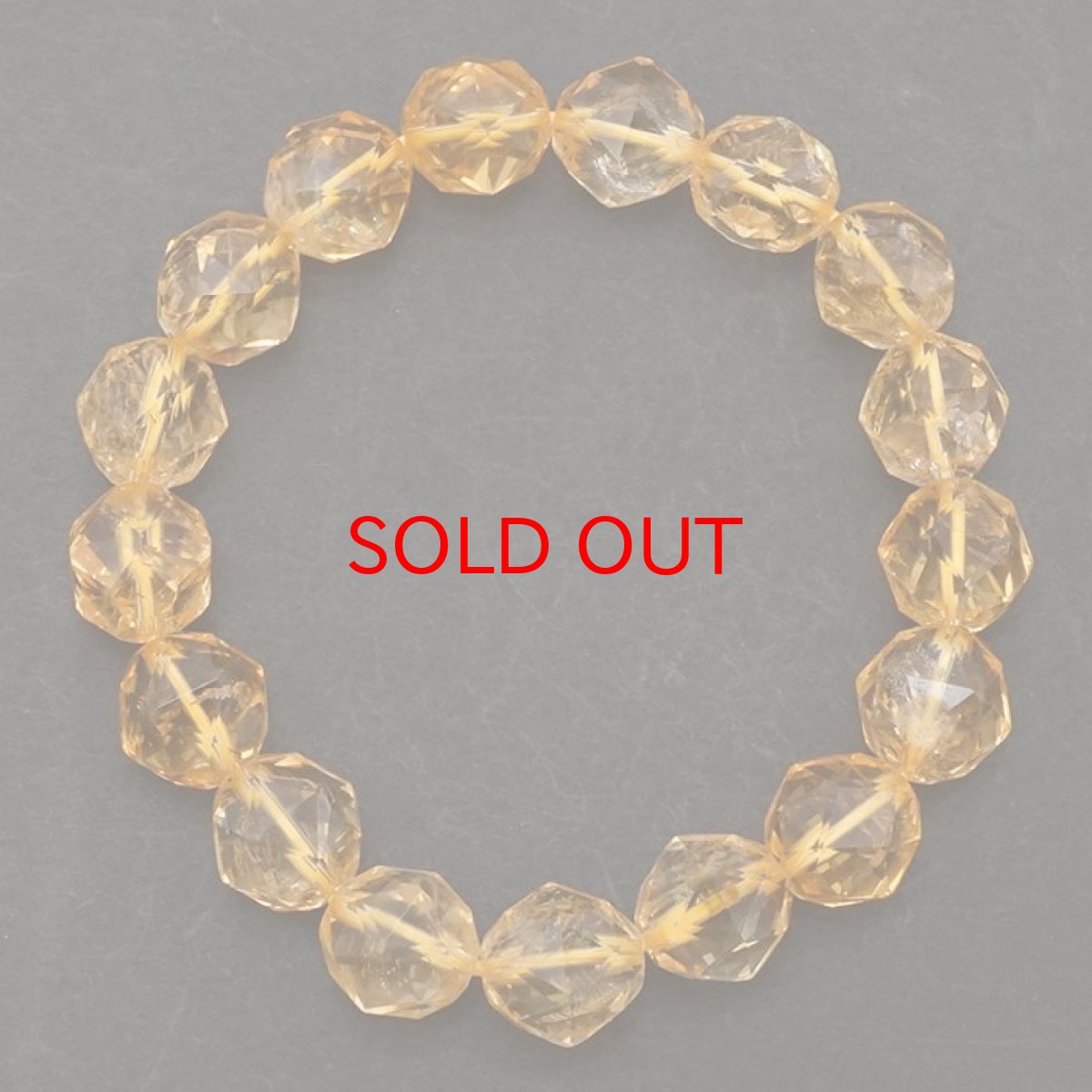 画像3: 【SALE 20%OFF】 シトリン スターカットブレスレット 12mm ブラジル産 黄水晶 Citrine 天然石 パワーストーン (3)