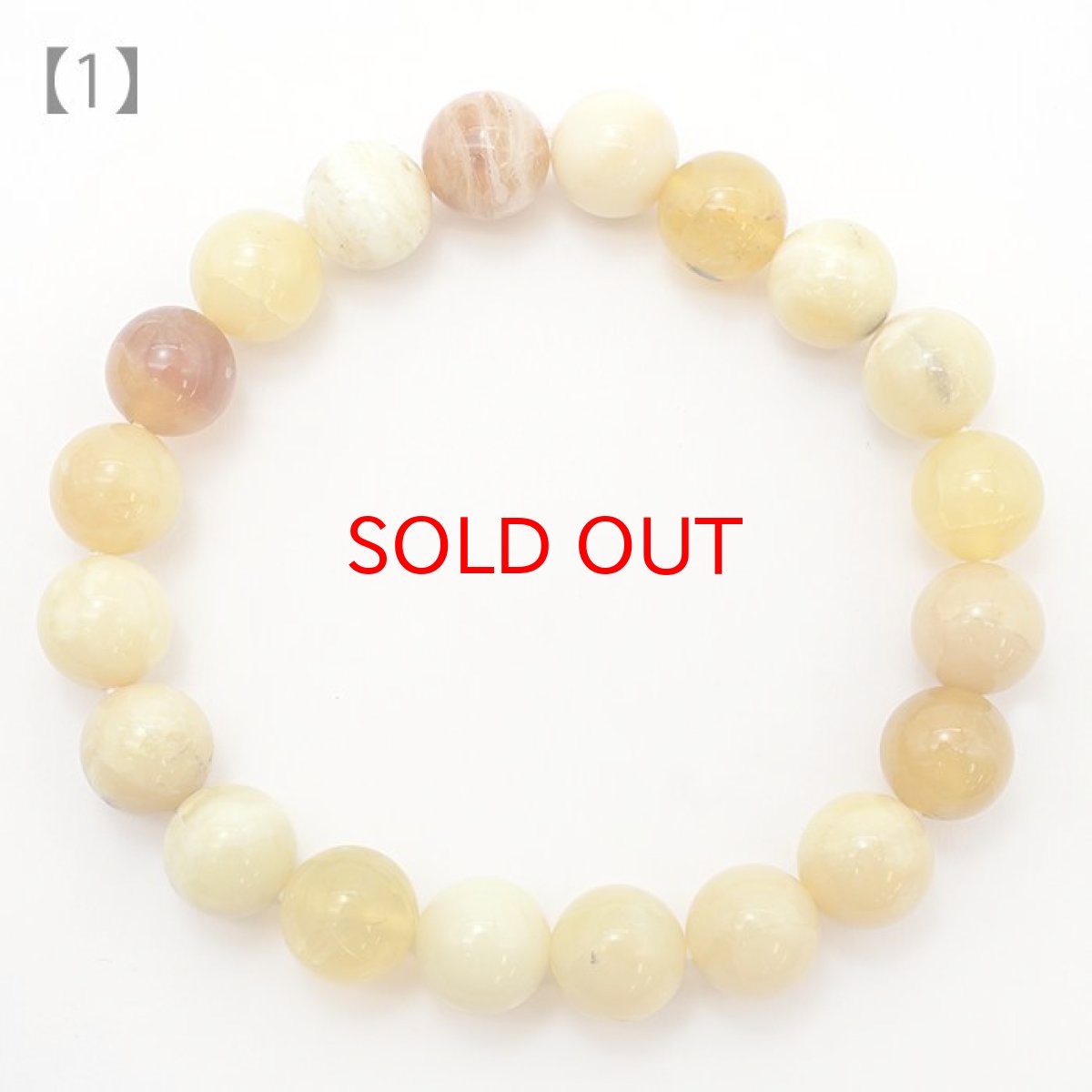 画像2: イエローオパール ブレスレット  10mm オーストラリア産 一点物 Yellow Opal 10月 誕生石 天然石ブレスレット アクセサリー お守り 浄化 天然石 パワーストーン カラーストーン (2)