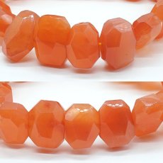 画像2: インドカーネリアン バングルカット 13ｍｍ インド産 indian carnelian 7月誕生石 ブレスレット カットブレス 浄化 天然石 パワーストーン (2)