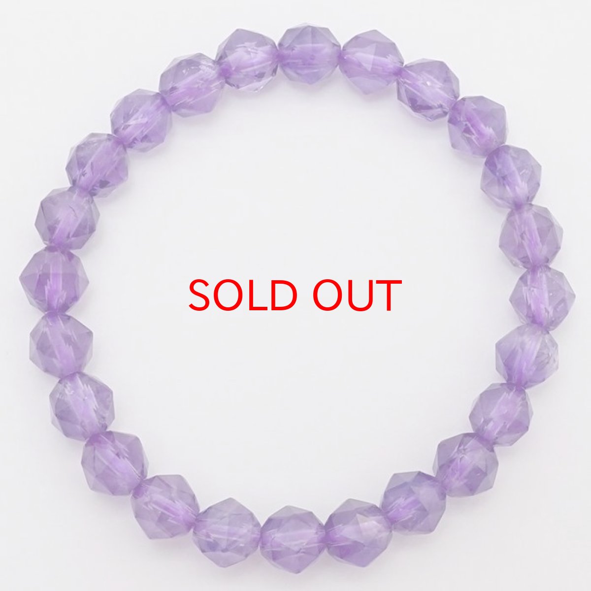 画像3: アメジスト スターカットブレスレット 8mm ブラジル産 紫水晶 Amethyst 天然石 パワーストーン カラーストーン (3)