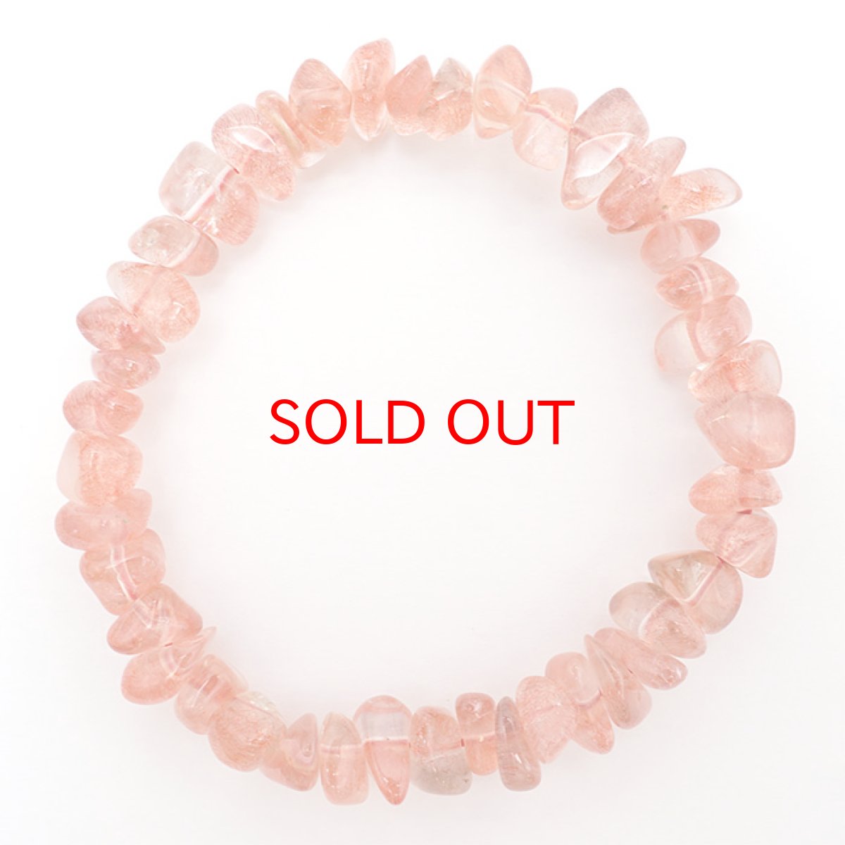 画像3: ストロベリークォーツ さざれブレスレット ロシア産 【一点物】 天然石 パワーストーン カラーストーン (3)