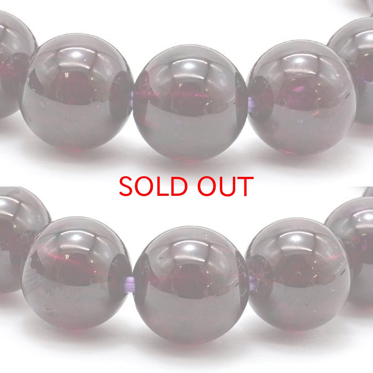 画像2: ロードライトガーネット ブレスレット 9mm ブラジル産 薔薇柘榴石 天然石 お守り 浄化  カラーストーンパワーストーン (2)