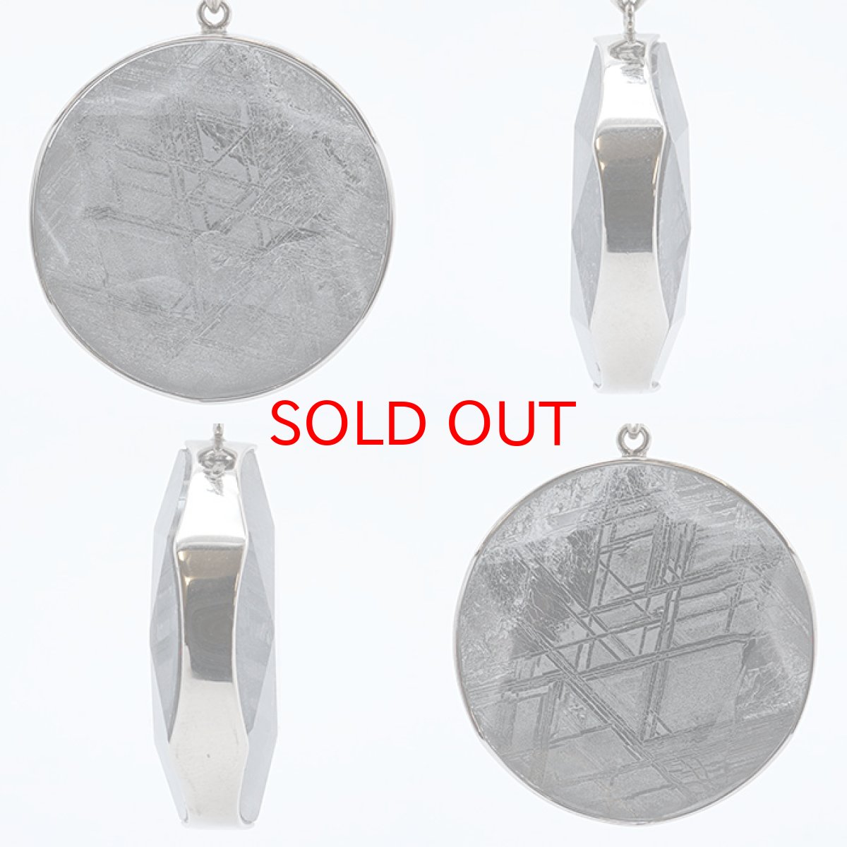 画像2: 【BLACK FRIDAY対象】 ギベオン ペンダントトップ ラウンド 31mm ナミビア産 【一点物】証明書付き SV925 隕石 チャネリング 浄化 天然石 パワーストーン カラーストーン (2)