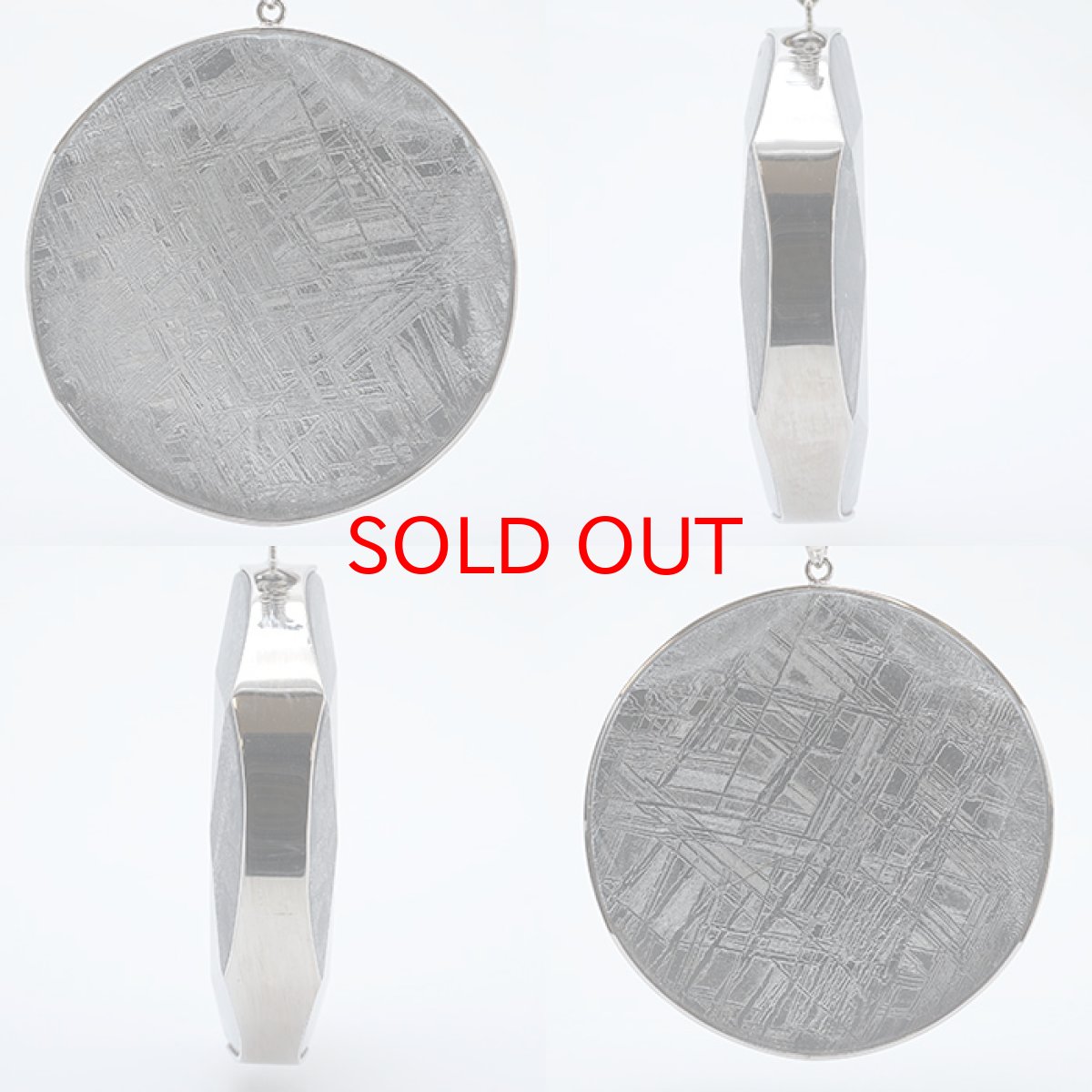 画像2: ギベオン ペンダントトップ ラウンド 46mm ナミビア産 【一点物】証明書付き SV925 隕石 チャネリング 浄化 天然石 パワーストーン カラーストーン (2)