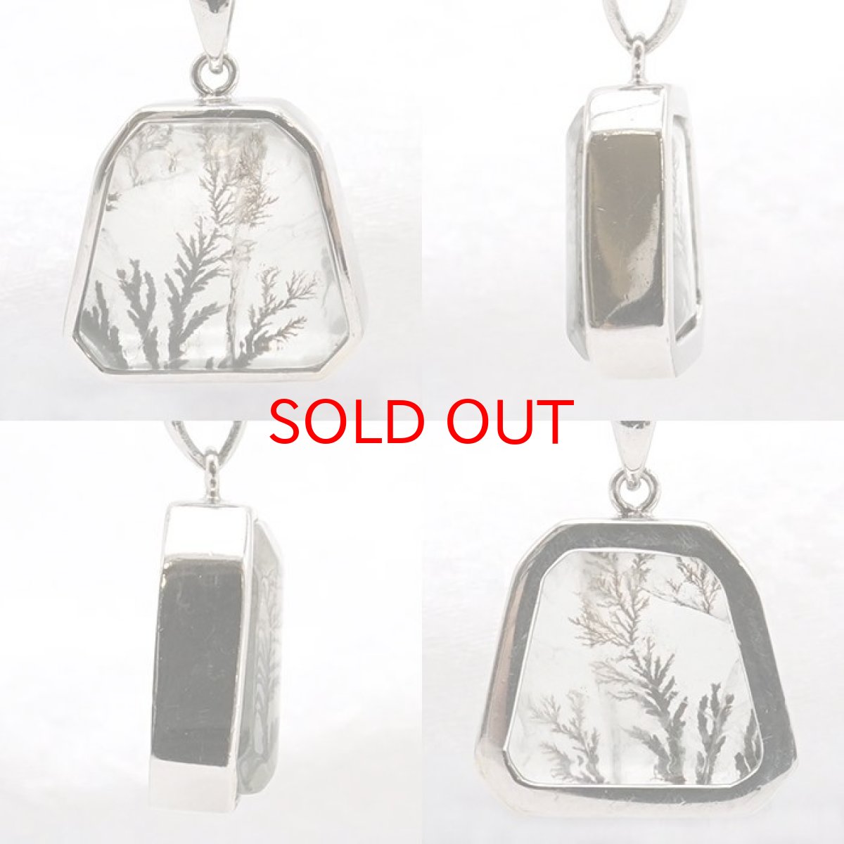 画像2: デンドリチッククォーツ ペンダントトップ  SV925 6.99g 変形 ブラジル産 一点物 天然石 インクルージョン パワーストーン カラーストーン (2)