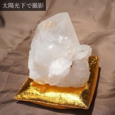 画像6: マニカラン水晶 クラスター 約419.5g ヒマラヤ産 原石 座布団付き 【 一点もの 】 Manikaran 希少石  天然石 パワーストーン カラーストーン (6)