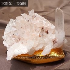 画像8: マニカラン水晶 クラスター 約472.1g ヒマラヤ産 原石 座布団付き 【 一点もの 】 Manikaran 希少石  天然石 パワーストーン カラーストーン (8)