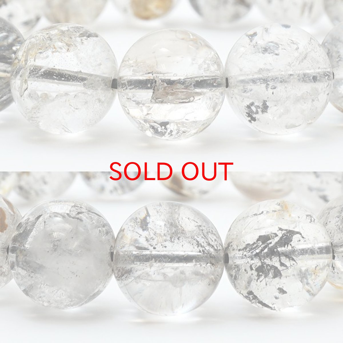 画像2: ハーキマーダイヤモンド ブレスレット 12mm アメリカ産 一点もの ドリームクリスタル ダイヤモンド 水晶 出産御守り 稀少価値  パワーストーン (2)