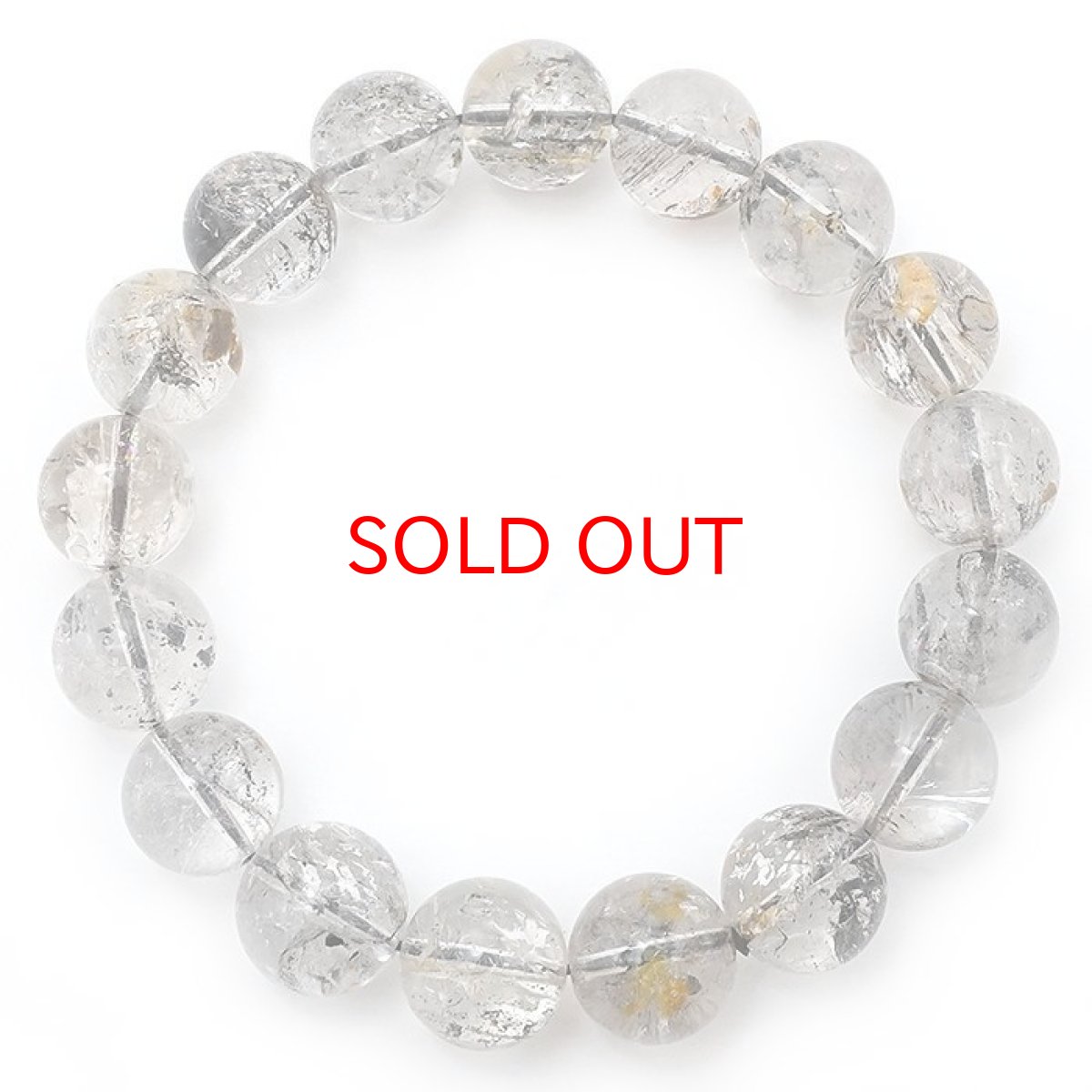 画像5: ハーキマーダイヤモンド ブレスレット 12mm アメリカ産 一点もの ドリームクリスタル ダイヤモンド 水晶 出産御守り 稀少価値  パワーストーン (5)