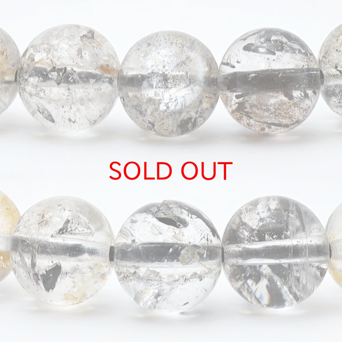 画像2: ハーキマーダイヤモンド ブレスレット 8.5mm アメリカ産 一点もの ドリームクリスタル ダイヤモンド 水晶 出産御守り 稀少価値  パワーストーン (2)