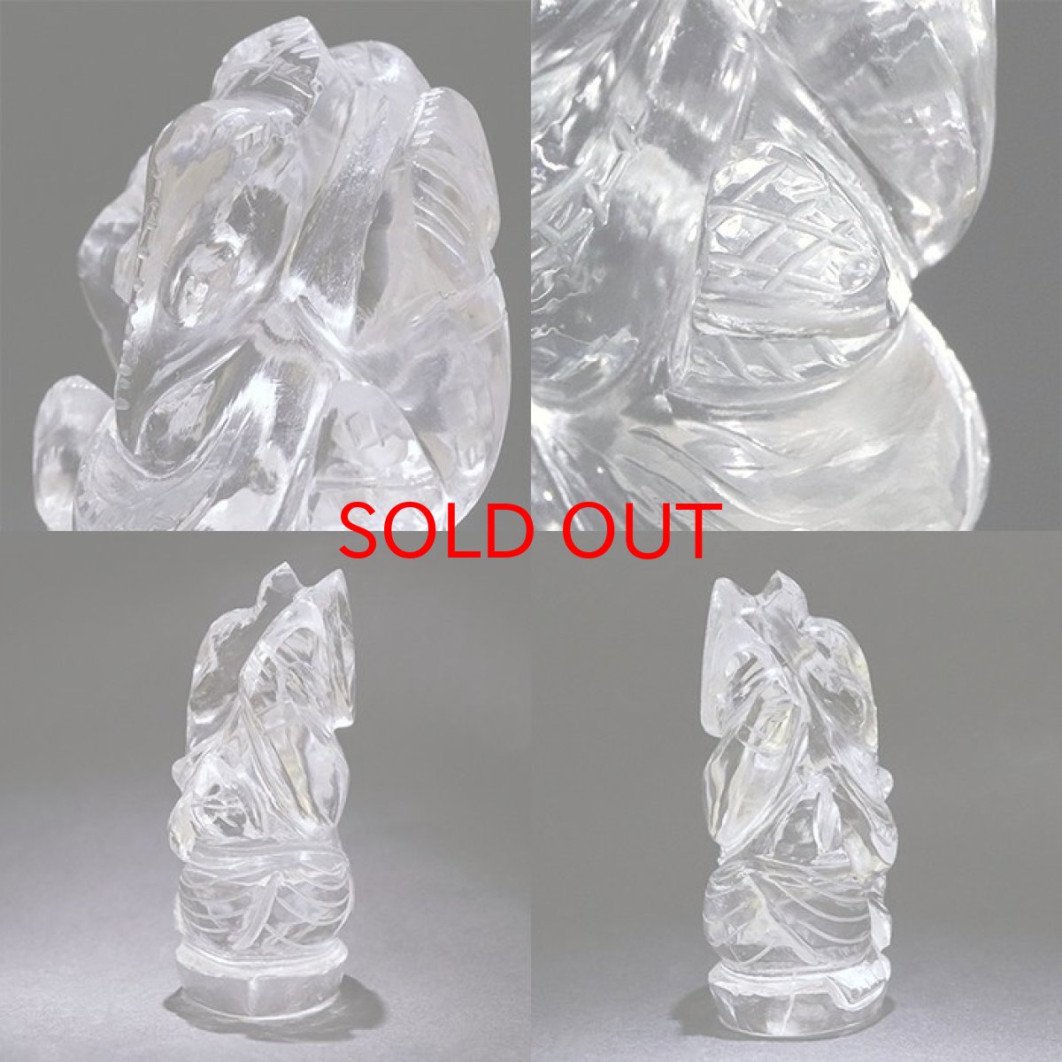 画像2: ヒマラヤ水晶 ガネーシャ 彫り物 大 85.5g インド ネパール産 【 一点物 】 天然石 パワーストーン (2)