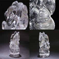 画像2: ヒマラヤ水晶 ガネーシャ 彫り物 大 85.5g インド ネパール産 【 一点物 】 天然石 パワーストーン (2)