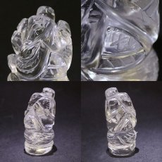画像2: ヒマラヤ水晶 ガネーシャ 彫り物 小 19.2g インド ネパール産 【 一点物 】 天然石 パワーストーン (2)