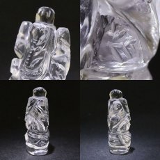 画像2: ヒマラヤ水晶 ガネーシャ 彫り物 小 9.7g インド ネパール産 【 一点物 】 天然石 パワーストーン (2)