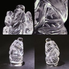 画像2: ヒマラヤ水晶 ガネーシャ 彫り物 小 13.6g インド ネパール産 【 一点物 】 天然石 パワーストーン (2)
