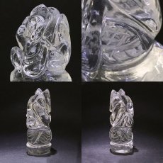 画像2: ヒマラヤ水晶 ガネーシャ 彫り物 大 103.1g インド ネパール産 【 一点物 】 天然石 パワーストーン (2)