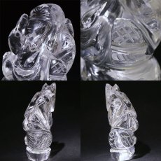 画像2: ヒマラヤ水晶 ガネーシャ 彫り物 大 83.5g インド ネパール産 【 一点物 】 天然石 パワーストーン (2)