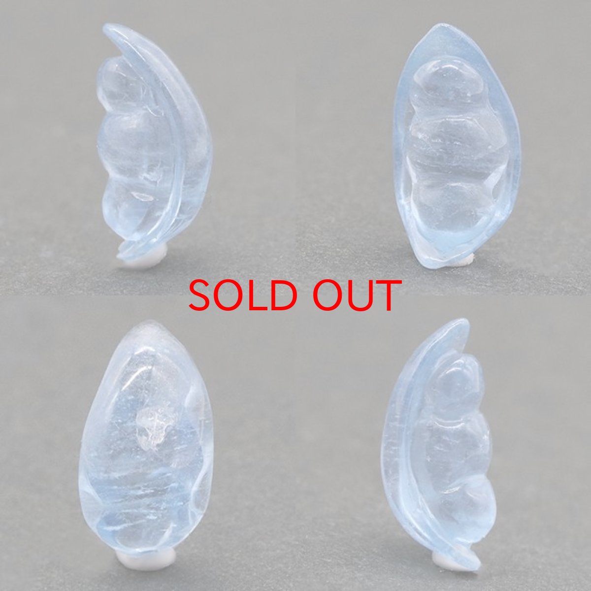 画像2: アクアマリン 豆 彫り物 約0.8g ブラジル産 【一点もの】証明書付き  天然石 パワーストーン (2)