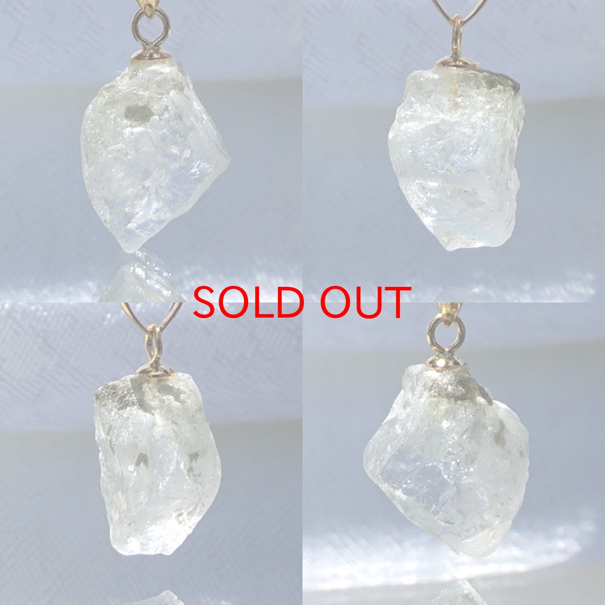 画像2: フェナカイト 3.3ct ペンダントトップ ロシア産 K18 ラフ 原石 【 一点もの 】 Phenakite 日本製 希少石 パワーストーン (2)