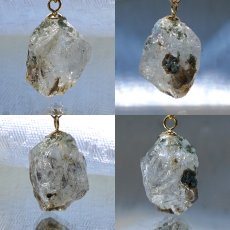 画像2: フェナカイト 4.4ct ペンダントトップ ロシア産 K18 ラフ 原石 【 一点もの 】 Phenakite 日本製 希少石 パワーストーン (2)