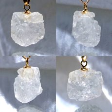 画像2: フェナカイト 4.7ct ペンダントトップ ロシア産 K18 ラフ 原石 【 一点もの 】 Phenakite 日本製 希少石 パワーストーン (2)