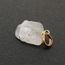 画像3: フェナカイト 3.7ct ペンダントトップ ロシア産 K18 ラフ 原石 【 一点もの 】 Phenakite 日本製 希少石 パワーストーン (3)