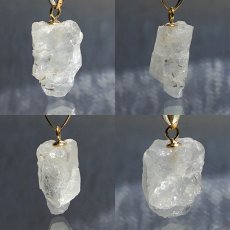 画像2: フェナカイト 3.7ct ペンダントトップ ロシア産 K18 ラフ 原石 【 一点もの 】 Phenakite 日本製 希少石 パワーストーン (2)