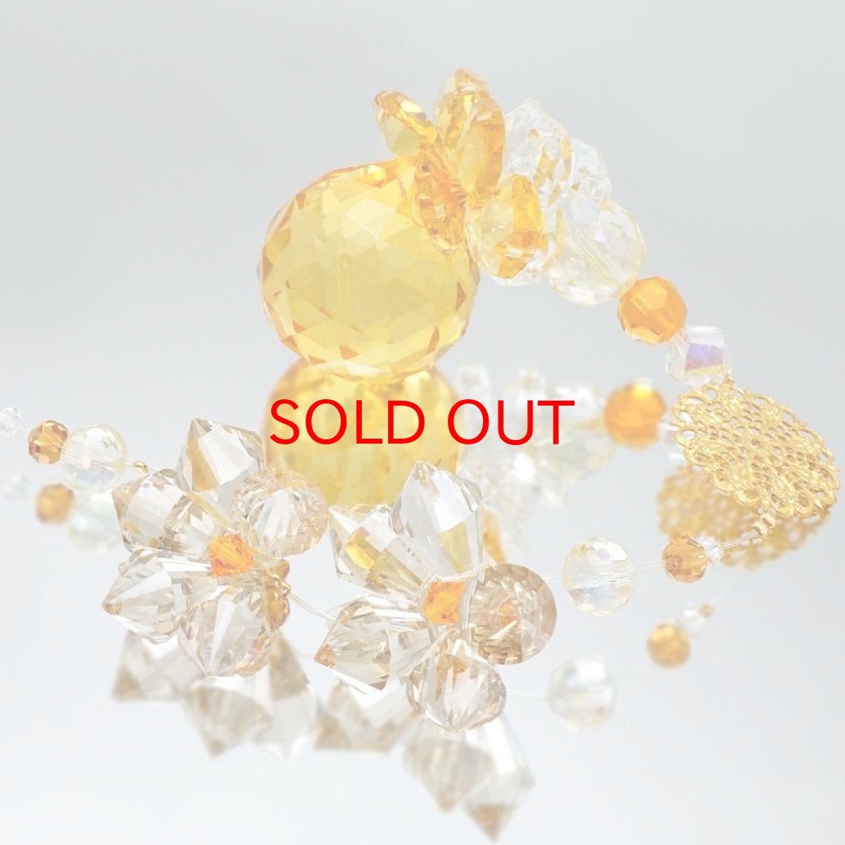 画像4: 【20%OFFセール】 【 新作 】フルール・ドレ サンキャッチャー ロングサイズ イエロー 日本製 Fleur dor? 黄金の花 ガラス オリジナル 飾り物 インテリア 雑貨 窓 太陽光 ラッキーカラー 開運 キラキラ 天然石 パワーストーン カラーストーン (4)