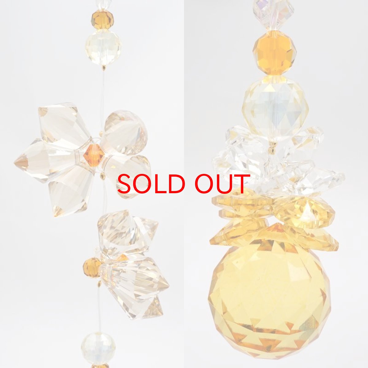 画像3: 【20%OFFセール】 【 新作 】フルール・ドレ サンキャッチャー ロングサイズ イエロー 日本製 Fleur dor? 黄金の花 ガラス オリジナル 飾り物 インテリア 雑貨 窓 太陽光 ラッキーカラー 開運 キラキラ 天然石 パワーストーン カラーストーン (3)