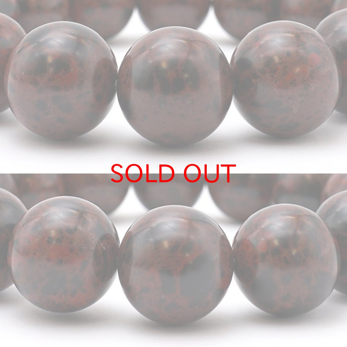 画像2: ヴァーミリオンオブシディアン 16ｍm ブレスレット 北海道産 日本銘石 パワーストーン 天然石 カラーストーン (2)