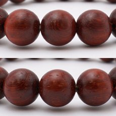 画像2: 紅壇 10mm ブレスレット インドネシア産 RedSandal Wood パワーズウッド 天然木 (2)