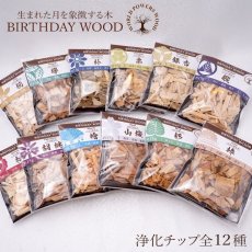 画像1: バースデーウッド チップ 12種類 15g パワーズウッド 天然木 ハンドメイド (1)