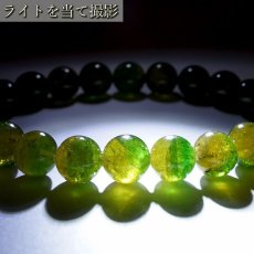 画像4: バイカラートルマリン ブレスレット 8.5mm ブラジル産 【 一点物 】 Bicolor Tourmaline トルマリン 10月誕生石 電気石 グリーン イエロー 天然石 パワーストーン カラーストーン (4)