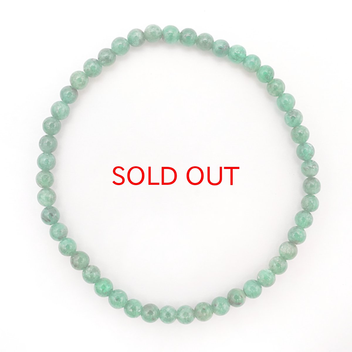 画像4: 【20%OFFセール】 【 一点物 】エメラルド ブレスレット 4mm ザンビア産 emerald 天然石 パワーストーン カラーストーン (4)