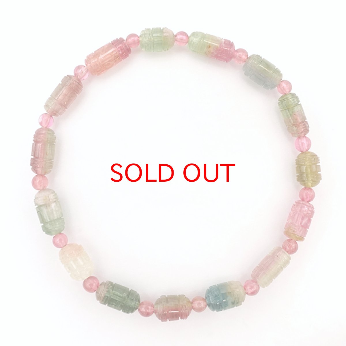 画像4: マルチトルマリン マニグルマ ブレスレット 4.5×9mm ブラジル産 【 一点物 】Multi tourmaline 天然石 パワーストーン カラーストーン (4)