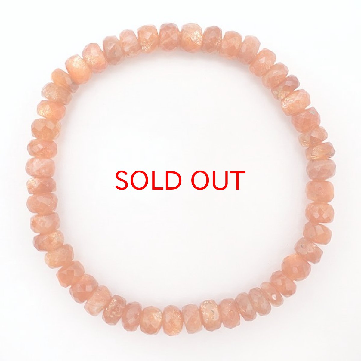 画像4: サンストーン ブレスレット タイヤカット 4×6mm インド産 【 一点物 】Sunstone 天然石 パワーストーン カラーストーン (4)