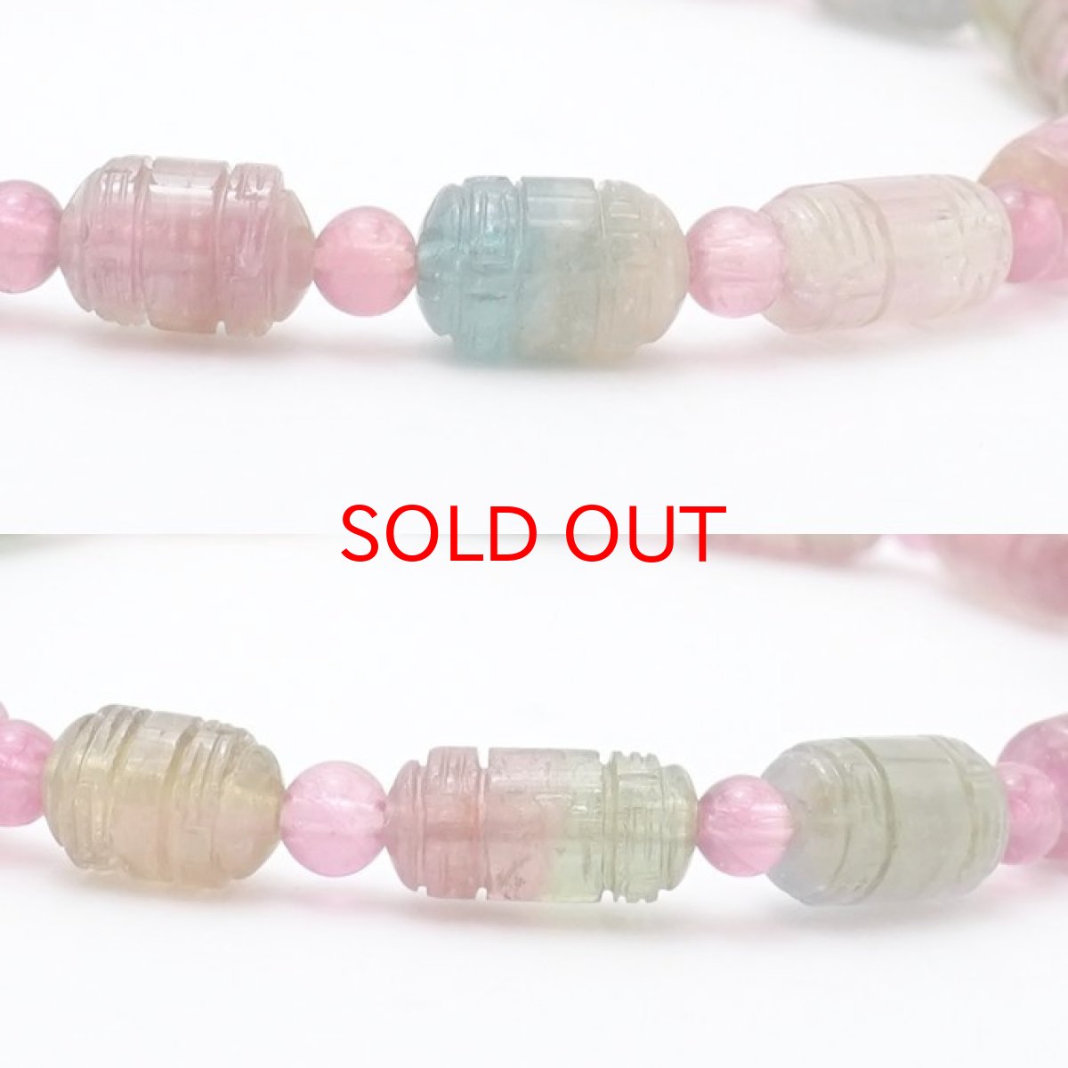 画像2: マルチトルマリン マニグルマ ブレスレット 4.5×9mm ブラジル産 【 一点物 】Multi tourmaline 天然石 パワーストーン カラーストーン (2)