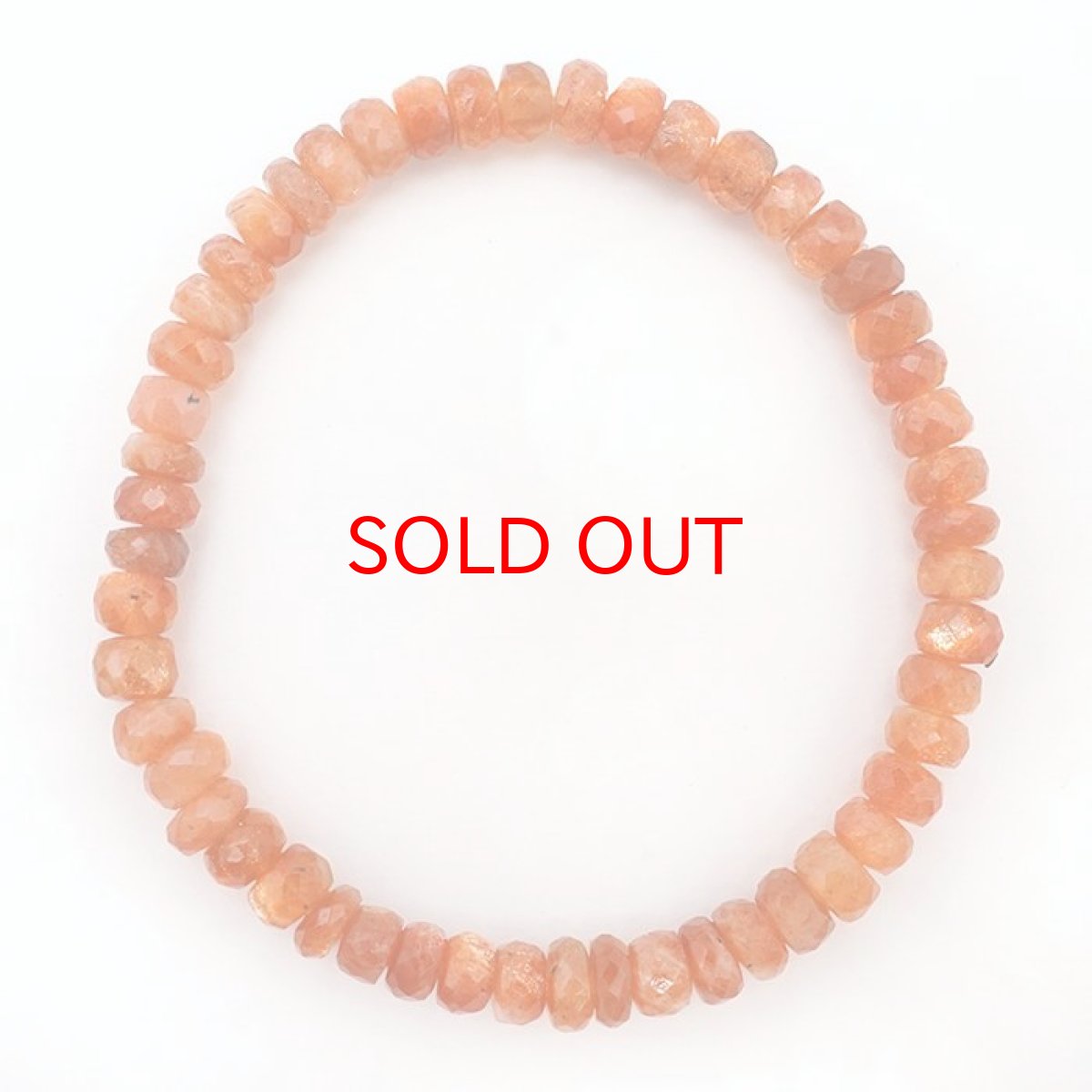 画像4: サンストーン ブレスレット タイヤカット 3×6mm インド産 【 一点物 】Sunstone 天然石 パワーストーン カラーストーン (4)