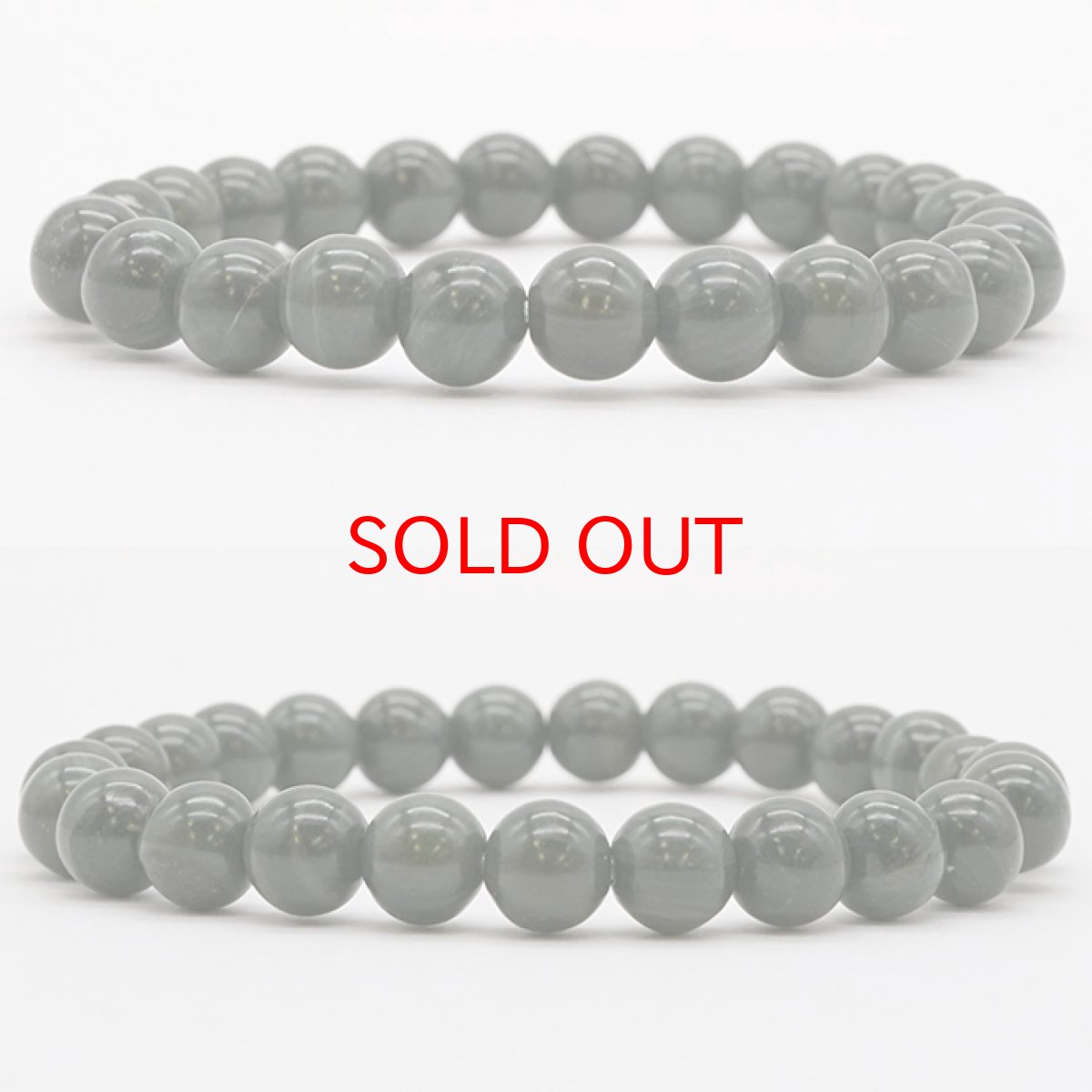 画像2: 【BLACK FRIDAY対象】 【日本の石】 神居古潭 緑8mm 玉ブレスレット 【北海道】 (2)