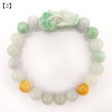 画像5: 【 一点物 】 本翡翠 ヒキュウ ブレスレット 10mm ミャンマー産 Jade Jadeite ひすい ひきゅう 貔貅 天然石 パワーストーン カラーストーン (5)