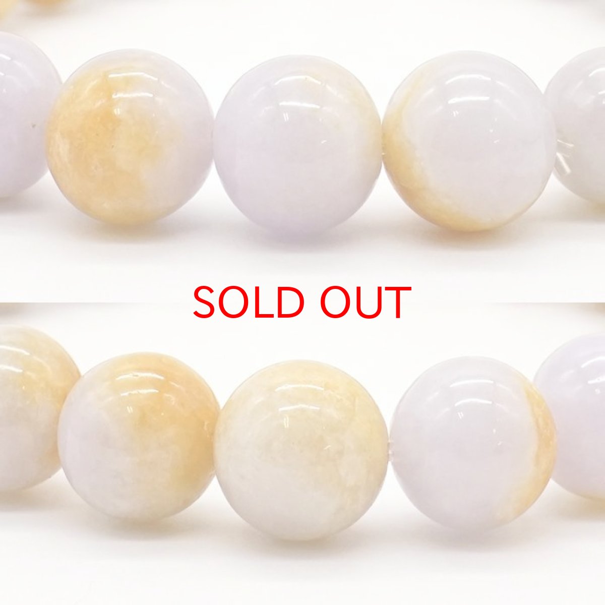 画像2: 【20%OFFセール】 【 一点物 】 翡翠 ブレスレット 9mm ミャンマー産 ラベンダー オレンジ MIX Jade Jadeite ひすい 天然石 パワーストーン カラーストーン (2)