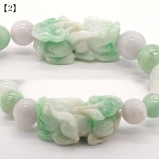 画像6: 【 一点物 】 本翡翠 ヒキュウ ブレスレット 10mm ミャンマー産 Jade Jadeite ひすい ひきゅう 貔貅 天然石 パワーストーン カラーストーン (6)