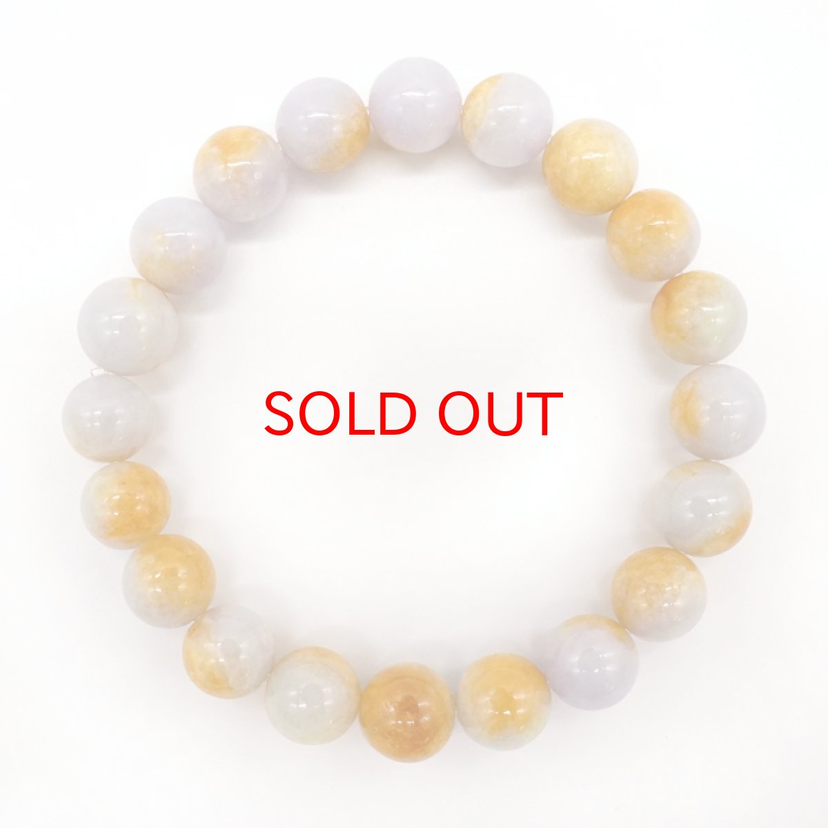 画像4: 【20%OFFセール】 【 一点物 】 翡翠 ブレスレット 9mm ミャンマー産 ラベンダー オレンジ MIX Jade Jadeite ひすい 天然石 パワーストーン カラーストーン (4)