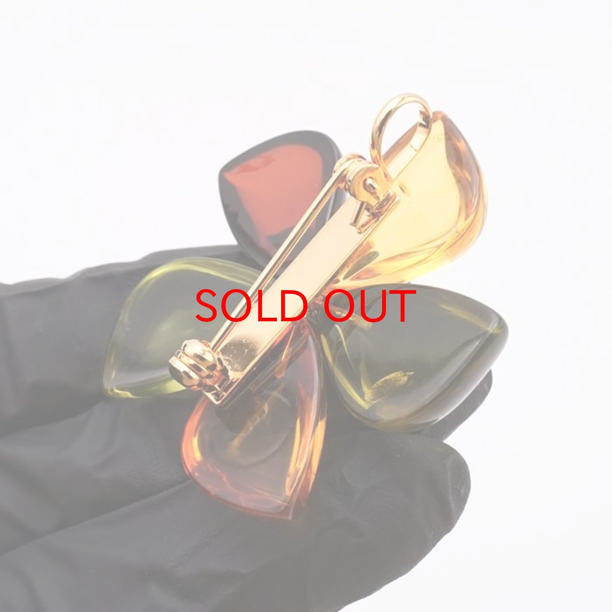 画像3: ミックスカラーアンバー ブローチ バルト海産 【一点物】 琥珀 Amber アンバー ペンダントトップ 天然石 パワーストーン カラーストーン (3)