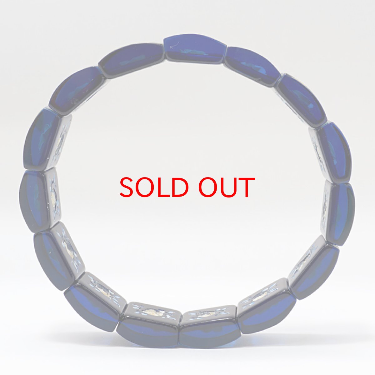 画像3: サファイアブルーアンバー バラ バングル ブレスレット バルト海産 【一点物】 琥珀 Amber アンバー 天然石 パワーストーン カラーストーン (3)