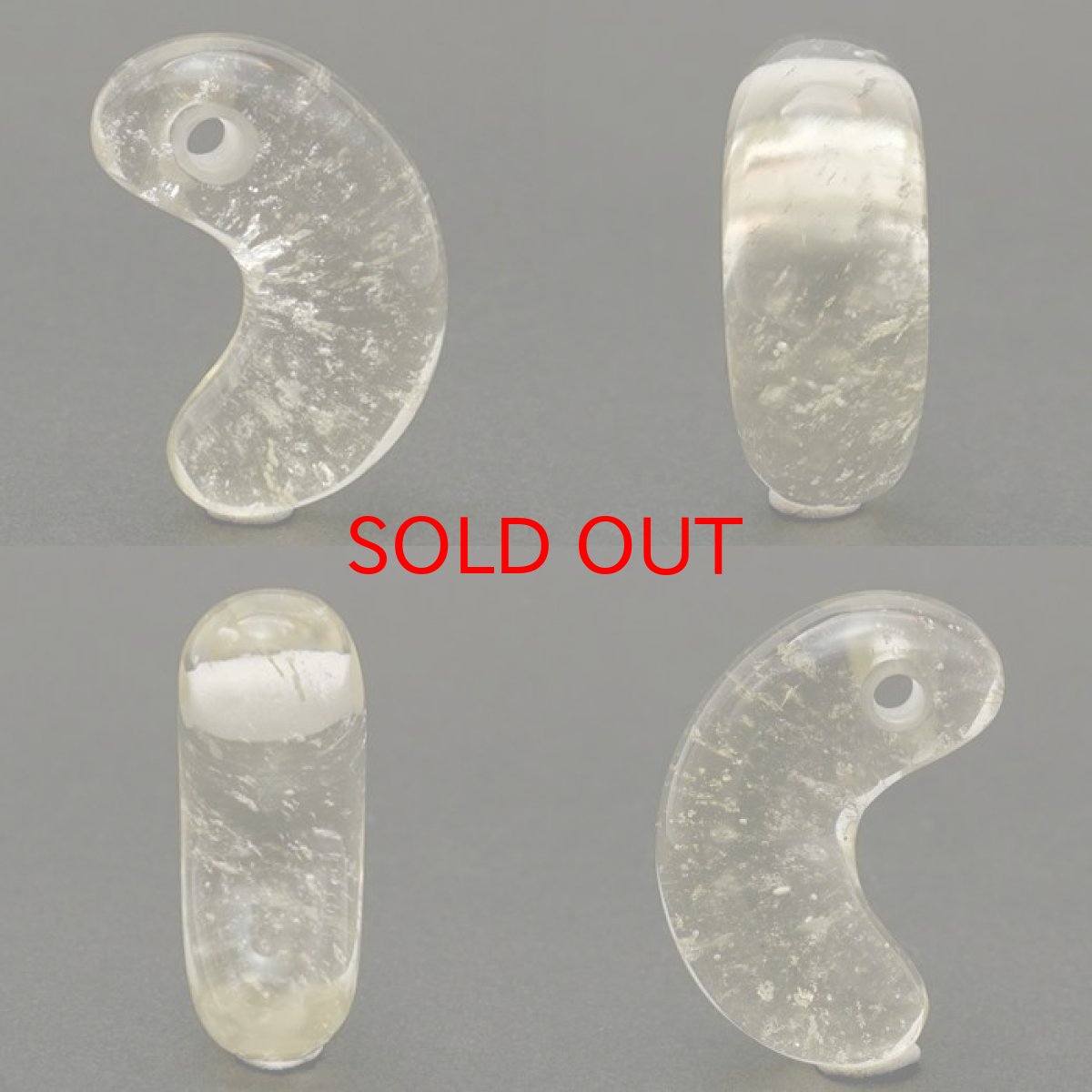 画像2: リビアングラス 勾玉 約30mm リビア砂漠産 【 一点もの 】 インパクトガラス Libyan Glass 隕石 天然ガラス テクタイト 希少 レア 天然石 パワーストーン カラーストーン (2)